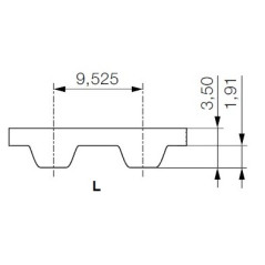 Pas zębaty 169-L-075 z45