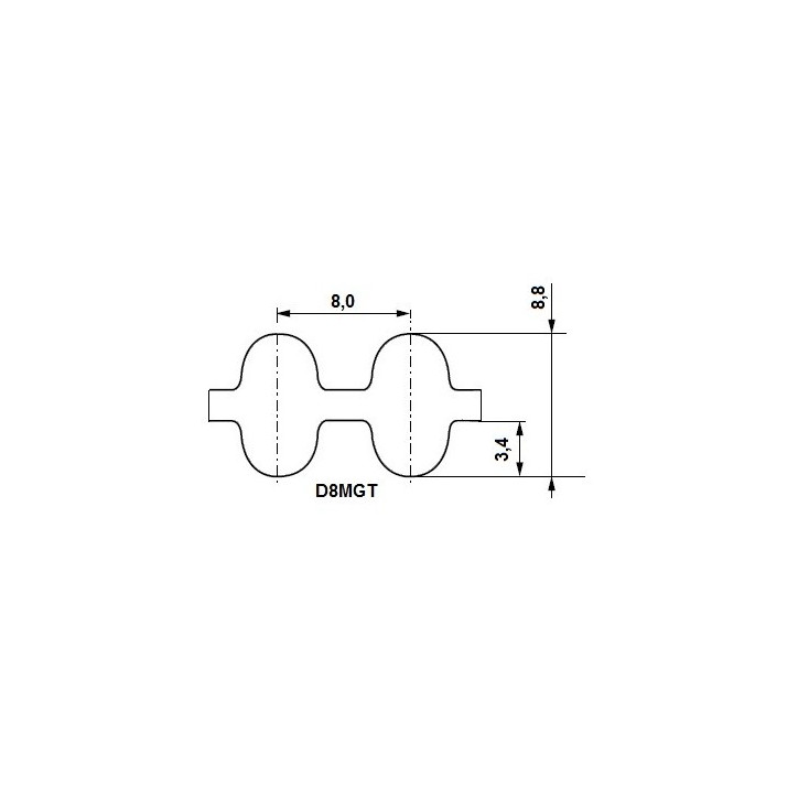 Pas zębaty 1040-D8MGT-30