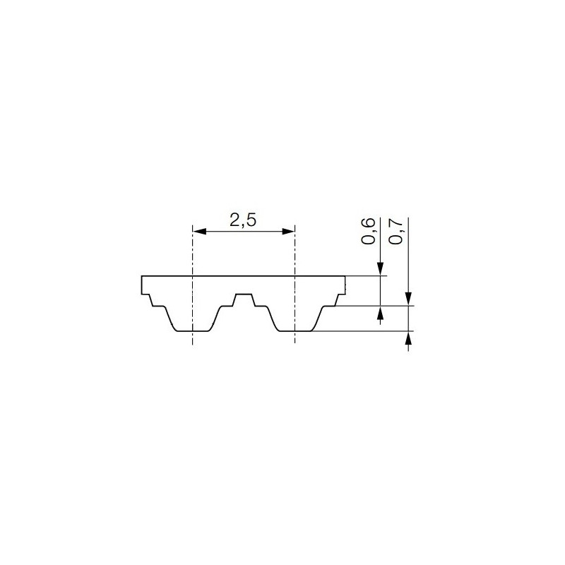 Pas zębaty 6-T2,5-1185 z474