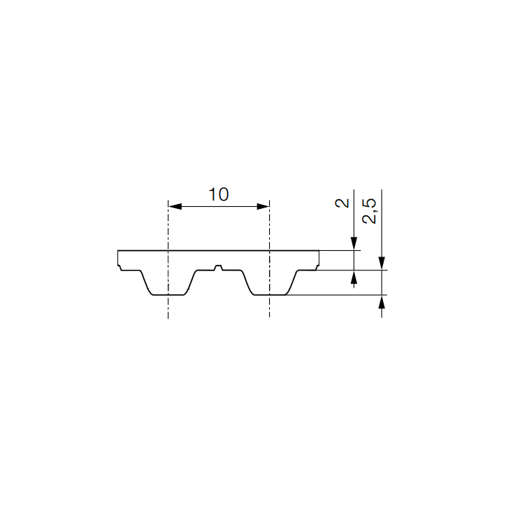Pas zębaty 50-T10-260 z26