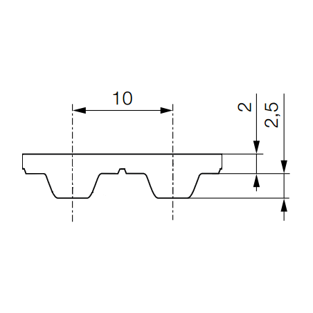 Pas zębaty 50-T10-810 z81