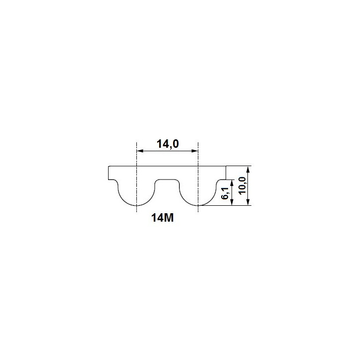 Pas zębaty 4578-14M-115 z327