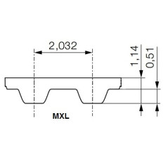 Pas zębaty 480-MXL-019 z60