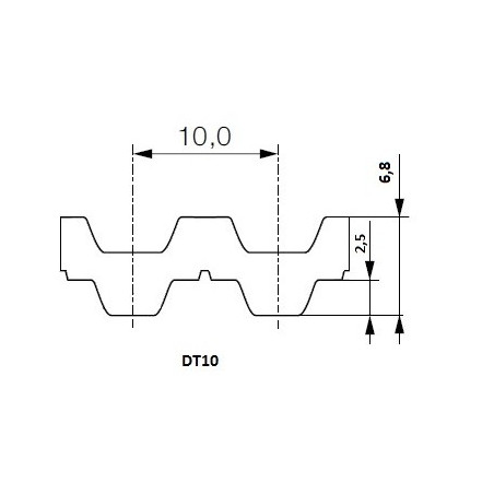 Pas zębaty 16-DT10-1700 z170