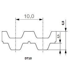Pas zębaty 25-DT10-1610 z161