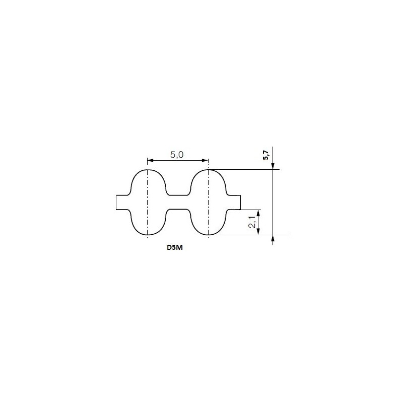 Pas zębaty  2525-D5M-25 z505