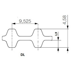 Pas zębaty 202-DL-050 z54