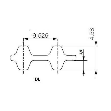 Pas zębaty 225-DL-050 z60