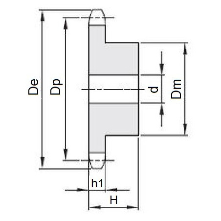 Koło łańcuchowe 04-1-z10 (6x2,8mm)