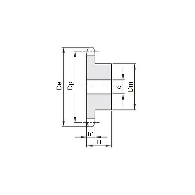 Koło łańcuchowe 04-1-z17 (6x2,8mm)