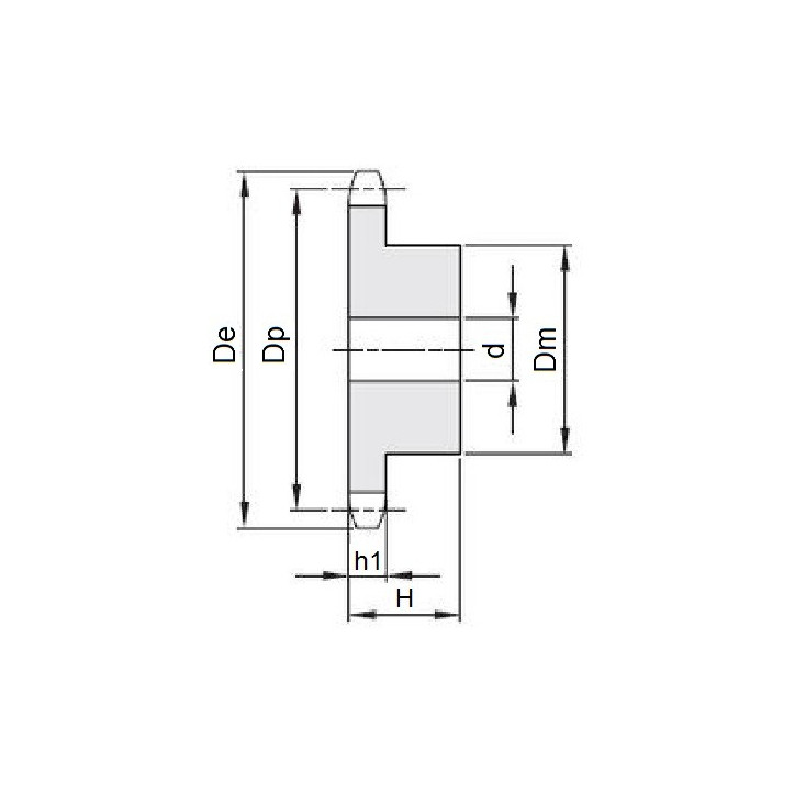 Koło łańcuchowe 04-1-z15 (6x2,8mm)