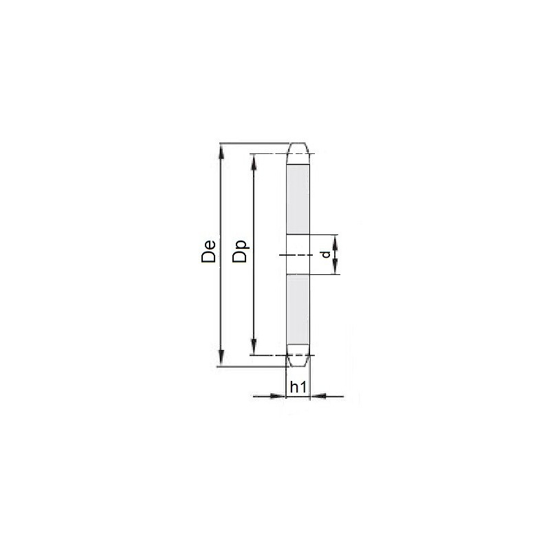 Koło łańcuchowe bez piasty 04-1-z17 (6x2,8mm)