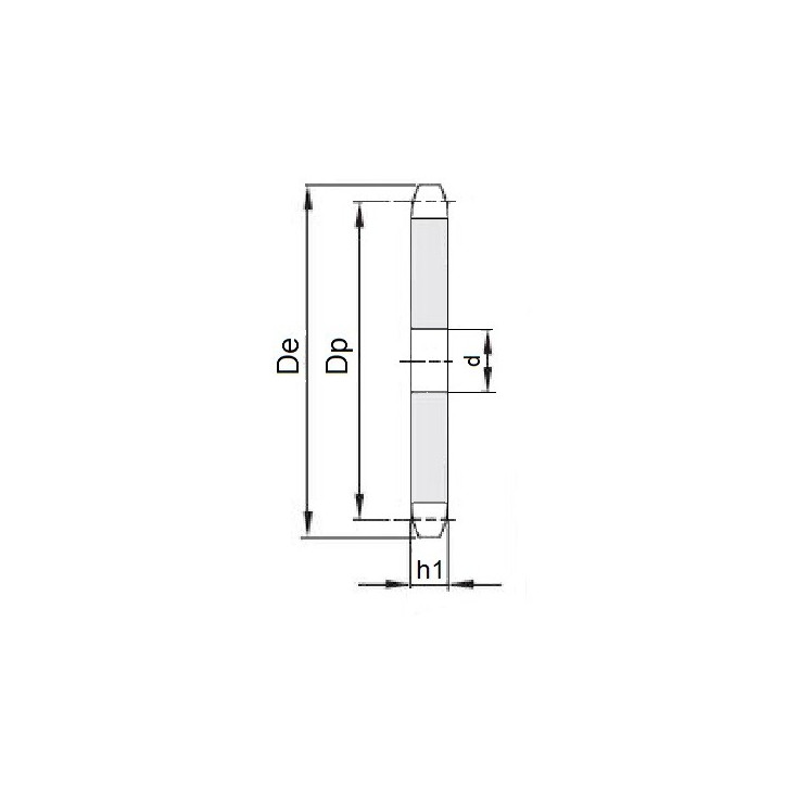 Koło łańcuchowe bez piasty 04-1-z26 (6x2,8mm)