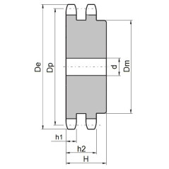 Koło łańcuchowe 05B-2-z10 (8x3mm)