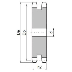 Koło łańcuchowe bez piasty 05B-2-z110 (8x3mm)