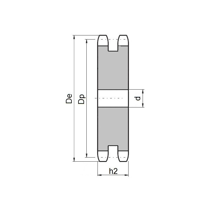 Koło łańcuchowe bez piasty 05B-2-z114 (8x3mm)