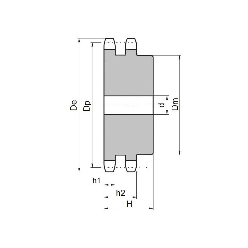 Koło łańcuchowe 05B-2-z19 (8x3mm)