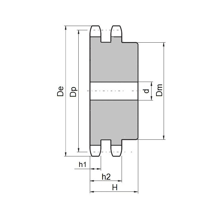 Koło łańcuchowe 05B-2-z19 (8x3mm)