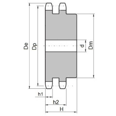 Koło łańcuchowe 05B-2-z23 (8x3mm)