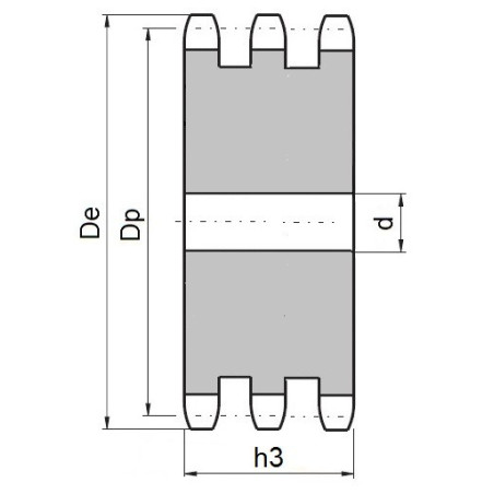 Koło łańcuchowe bez piasty 06B-3-z110 (3/8)