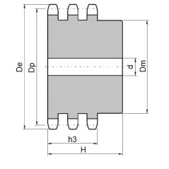 Koło łańcuchowe 06B-3-z13 (3/8)