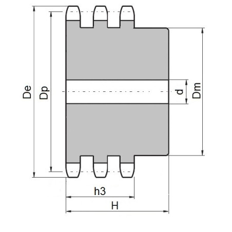 Koło łańcuchowe 06B-3-z14 (3/8)