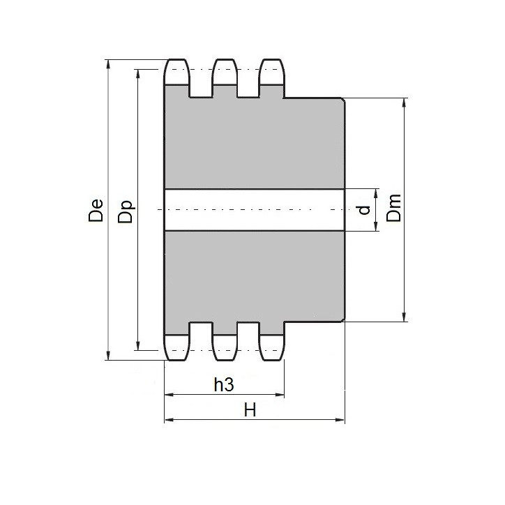 Koło łańcuchowe 06B-3-z15 (3/8)