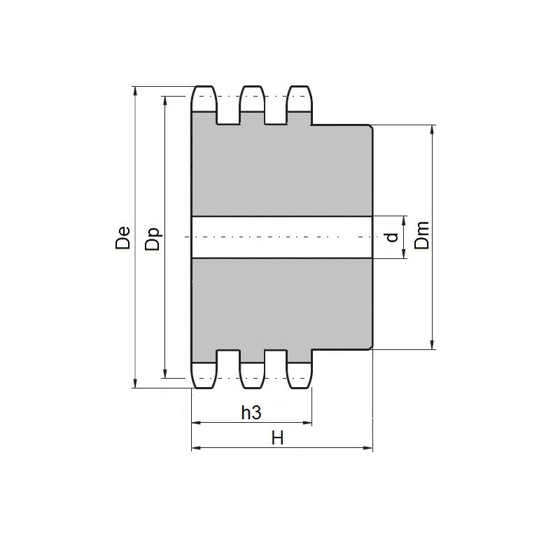 Koło łańcuchowe 08B-3-z8 (1/2)