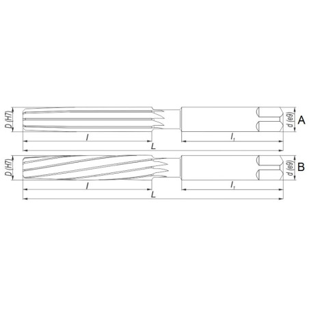 Rozwiertak  DIN 208-A 16 HSS-E