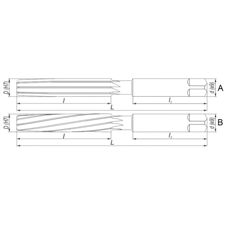 Rozwiertak  DIN 208-A 16 HSS-E