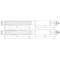 Rozwiertak  DIN 208-A 50 HSS-E