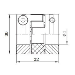 Piasta kłowa ROTEX GS14 fi6 wyk. 1.0