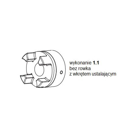 Piasta kłowa ROTEX GS14 fi6 wyk. 1.1