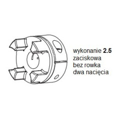 Piasta kłowa ROTEX GS19 fi8 wyk. 2.5