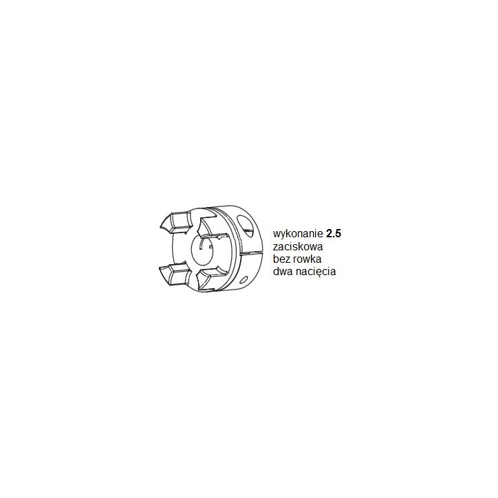 Piasta kłowa ROTEX GS19 fi8 wyk. 2.5