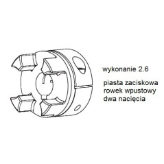 Piasta kłowa ROTEX GS19 fi8 wyk. 2.6