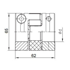 Piasta kłowa ROTEX GS28 fi19 wyk. 1.0