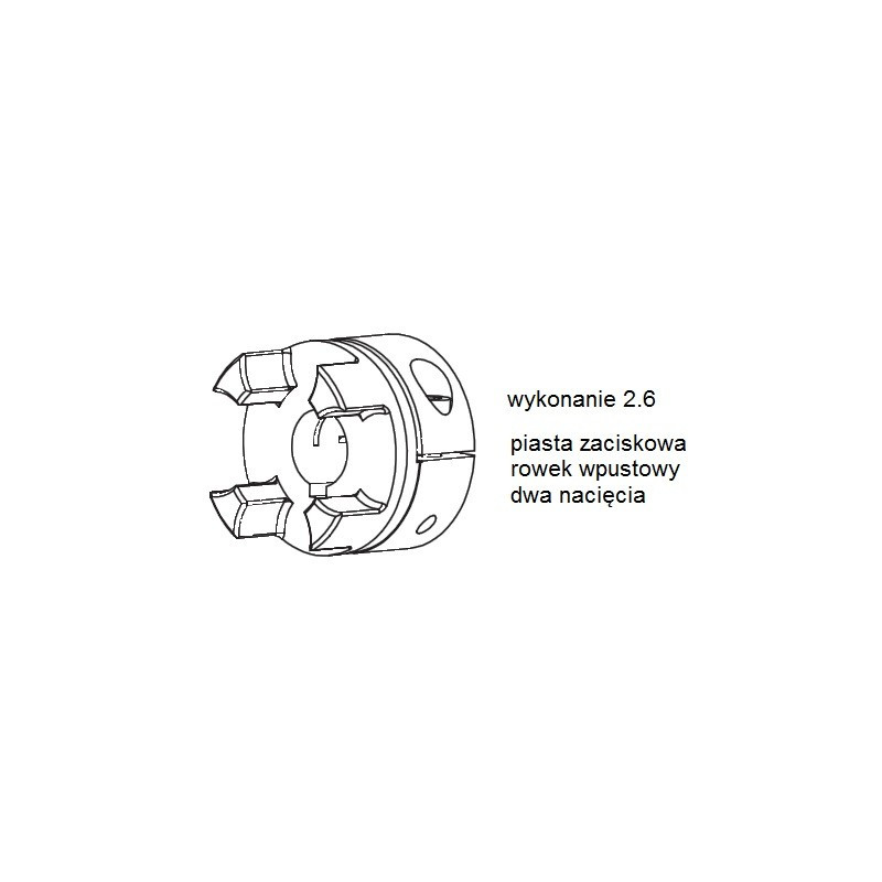 Piasta kłowa ROTEX GS38 fi30 wyk. 2.6