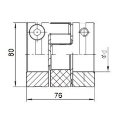 Piasta kłowa ROTEX GS38 fi35 wyk. 2.5