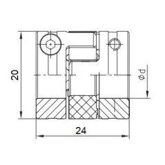 Piasta kłowa ROTEX GS9 fi3 wyk. 2.0