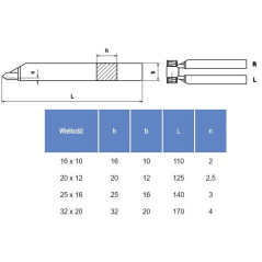 NÓŻ TOKARSKI ISO12L 1010 P10