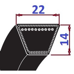 Pas klinowy C 1930 Li1988Lp OPTIBELT