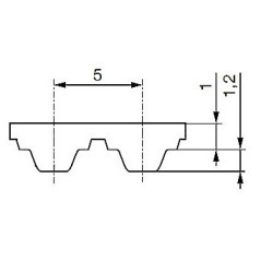 Pas zębaty 10-T5-215 z43