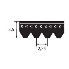 Pas klinowy wielorowkowy 6 PJ 215 PU