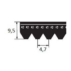 Pas klinowy wielorowkowy 16 PL 1150