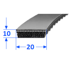 Pas szerokoprofilowy SVX 20x10 1500 OPTIBELT