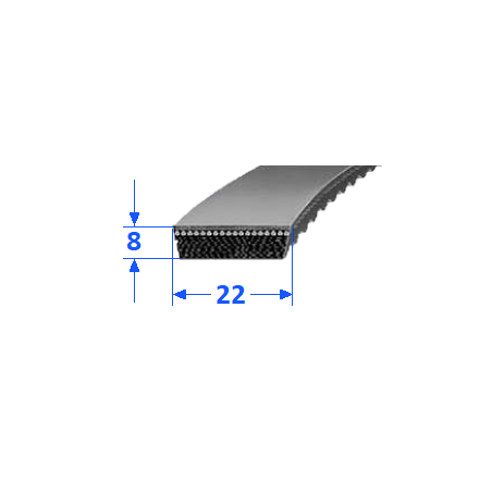 Pas szerokoprofilowy SVX 22x8 1000 OPTIBELT