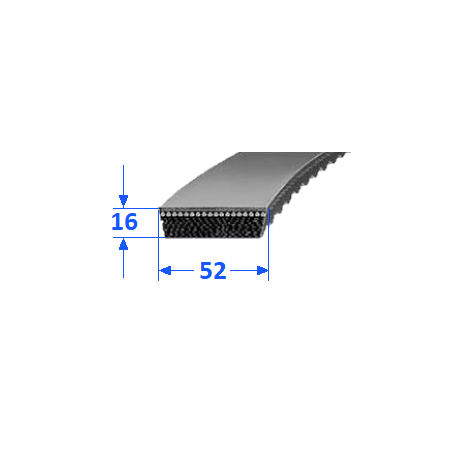 Pas szerokoprofilowy SVX 52x16 1725 OPTIBELT