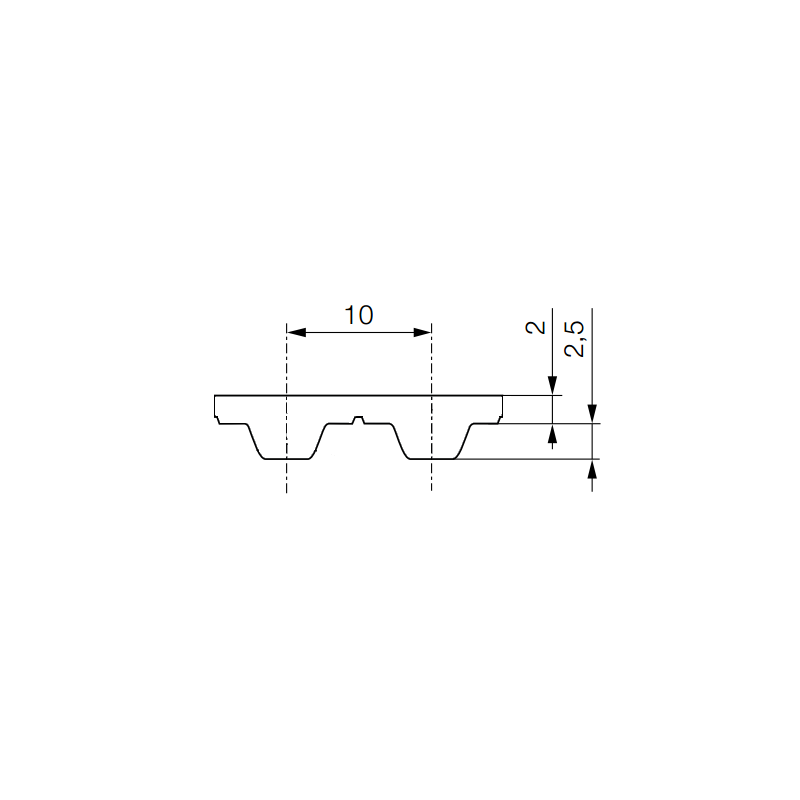 Pas zębaty 16-T10-410 z41