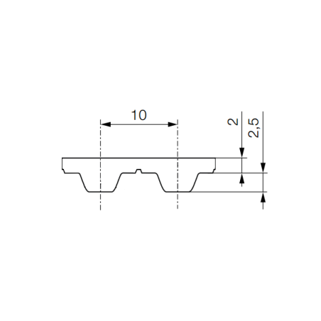 Pas zębaty 25-T10-260 z26